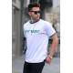 Men Printed White Regular Fit T-Shirt 5884 - Beyaz