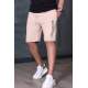 Madmext Beige Capri Shorts 5403 - Bej