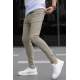 Men Stone Gray Slim Fit Jeans - Taş rengi