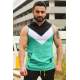 Madmext Men Sleeveless Green Hoodie 2897 - Yeşil