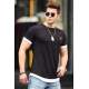 Madmext Black Rapped T-shirt for Men 4489 - Siyah