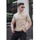 Men Beige Polo T-Shirt - Bej