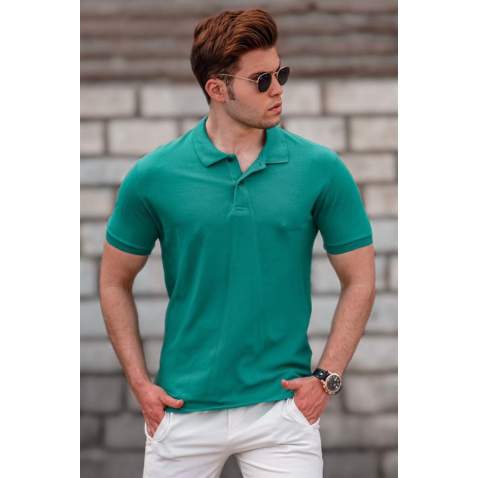 Madmext Men Plain Green Polo T-shirt 5101 - Yeşil