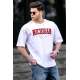 Madmext Men Printed White T-shirt 4957 - Beyaz