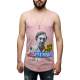 Madmext Men "Escobar" Printed Pink Vest 2580 - Pembe