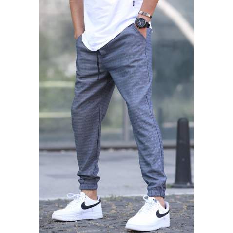 Indigo Slim Fit Jogger Trousers 5472 - İndigo