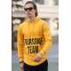 Madmext Yellow Printed Hoodie 4148 - Sarı