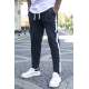 Madmext Men Striped Black Trousers 2439 - Siyah