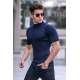 Madmext Navy Blue Knitwear With Roll Neck T-shirt 4604 - Lacivert