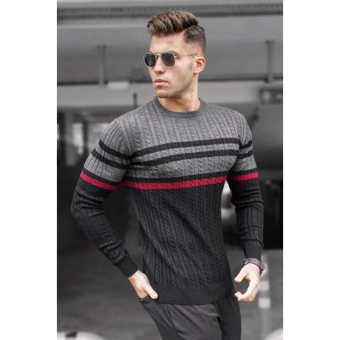 Madmext Anthracite Turtleneck Sweater For Men 5197 - Antrasit