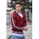 Madmext Bordo Fermuarlı Kapşonlu Sweatshirt 2664