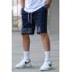 Madmext Men Printed Navy Blue Capri Shorts 5439 - Lacivert