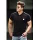 Madmext Black Polo Shirt for Men 4559 - Siyah