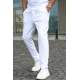 White Relaxed Fit Jogger Trousers T5480 - Beyaz