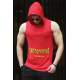 Madmext Red Printed T-shirt with Hood for Men 3079 - Kırmızı