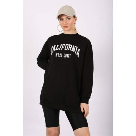 Mad Girls Black Sweatshirt Mg1242 - Siyah