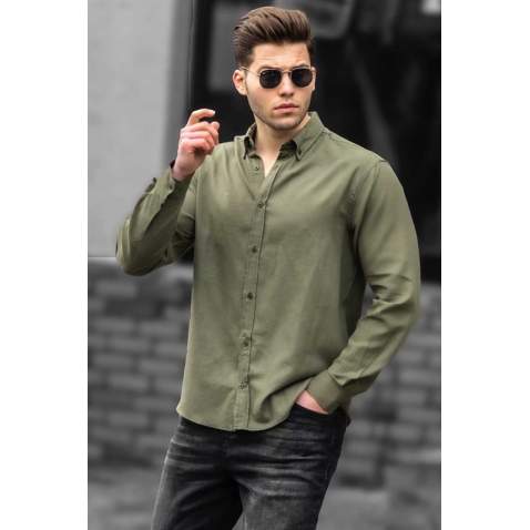 Madmext Men Khaki Shirt 4925 - Haki