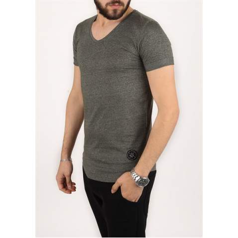 Madmext Men Khaki T-shirt 2301 - Haki