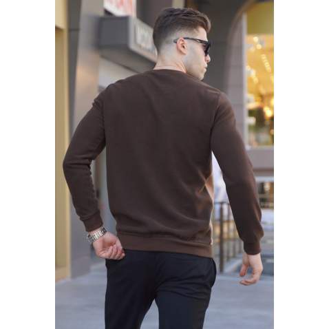 Brown Designed Knitwear Sweater 5964 - Kahverengi