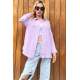 Mad Girls Oversize Lilac Shirt MG1369 - Lila