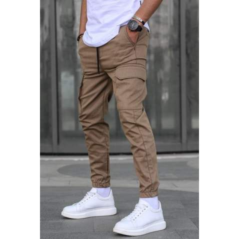 Men Brown Cargo Trousers 5463 - Kahverengi