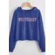 Mad Girls Blue Hoodie Sweatshirt MG809 - Saks