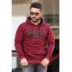 Madmext Maroon Hoodie 4175 - Bordo