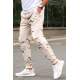 Madmext Printed Beige Sweatpants For Men 5430 - Bej