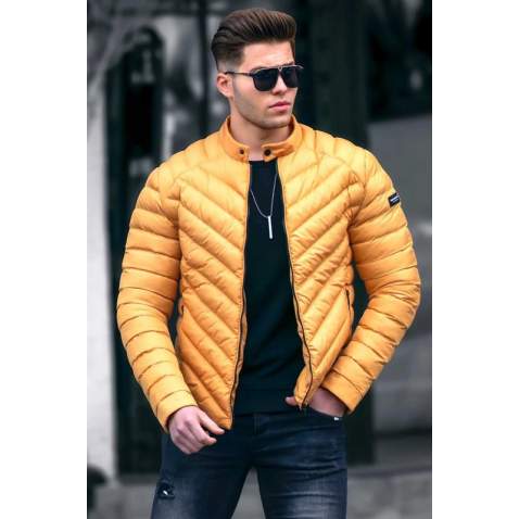 Madmext Men Yellow Puffer Jacket 5057 - Sarı