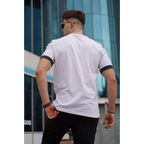 Men Basic White T-Shirt - Beyaz