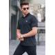 Men Designed Black Polo T-Shirt 5876 - Siyah