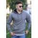 Madmext Dark Grey Oversize Hoodie 2876 - Füme