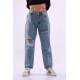 Mad Girls Blue Palazzo Jeans Mg1156 - Mavi