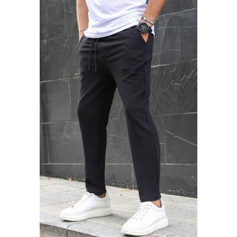 Black Basic Jogger Trousers 5465 - Siyah