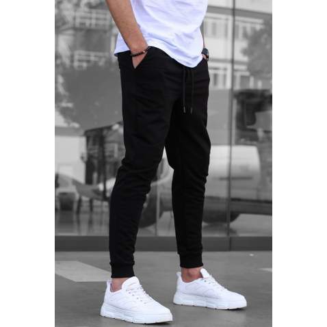 Madmext Men Elastic Bottom Black Sweatpants 4821 - Siyah