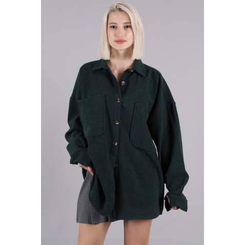 Green Oversized Overshirt MG1562 - Yeşil