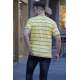 Men Striped Yellow Polo T-Shirt 5874 - Sarı