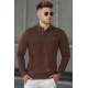 Madmext Men Brown Polo Knitwear 5153 - Kahverengi