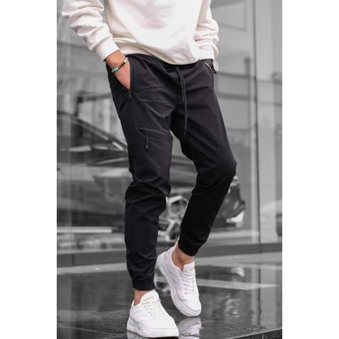 Men Black Jogger Trousers - Siyah