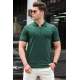 Madmext Men Knitted Seaweed Green Polo T-shirt 5248 - Yeşil