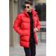 Red Basic Puffer Jacket 5776 - Kırmızı