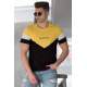 Madmext Black Two-Tone T-shirt for Men 4476 - Siyah