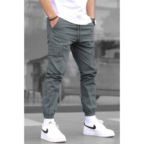 Men Gray Cargo Trousers 5647 - Gri