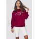 Mad Girls Maroon Printed Women Sweatshirt MG775 - Bordo