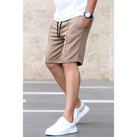 Madmext Brown Capri Shorts 4849 - Kahverengi