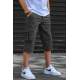 Men Smoke Gray Capri Shorts 5754 - Füme