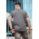 Men Basic Smoke Gray T-Shirt - Füme