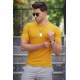 Madmext Mustard Colour Knitwear T-shirt for Men 9288 - Hardal