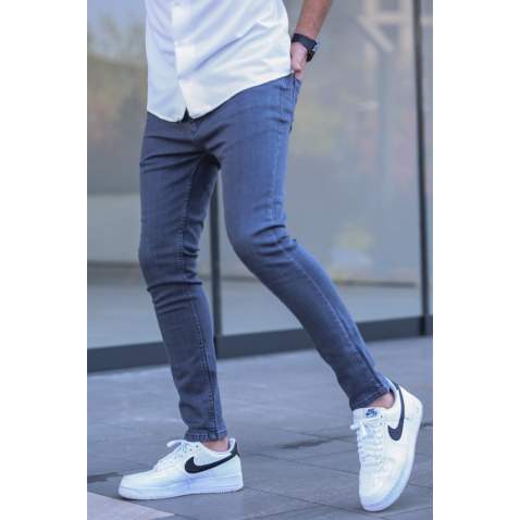 Madmext Dark Grey Slim Fit Jean Mdx9042 - Füme