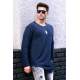 Madmext Navy Blue Men's Sweatshirt 4695 - Lacivert